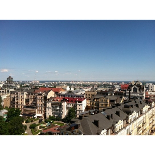 View of Kiev from atop St. Sophia's.